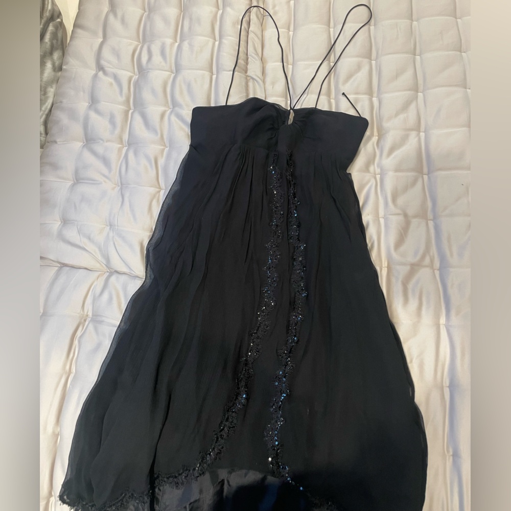 Vintage black Rebecca Taylor beaded dress
